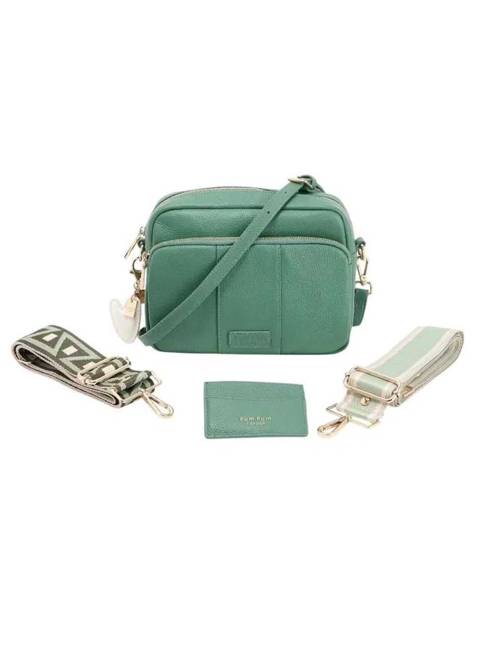Pom Pom London crossbody, choice of three straps and cardholder